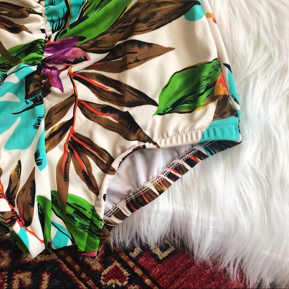 VTG One Piece Tropical Print Swimsuit Paradise Bay - Picture 3 of 7